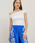 Ann Taylor Tops And Blouses|Asymmetrical One-Shoulder Top White
