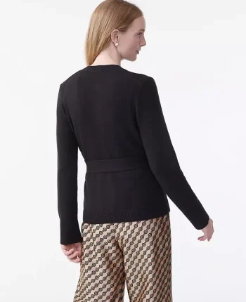 Ann Taylor Sweaters|All Sweaters|Belted Crew Neck Cardigan Black