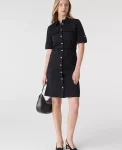 Ann Taylor Dresses|Belted Flare Dress Black