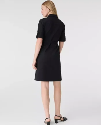 Ann Taylor Dresses|Belted Flare Dress Black