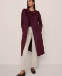 Ann Taylor Jackets And Blazers|Belted Trench Vest Poised Plum