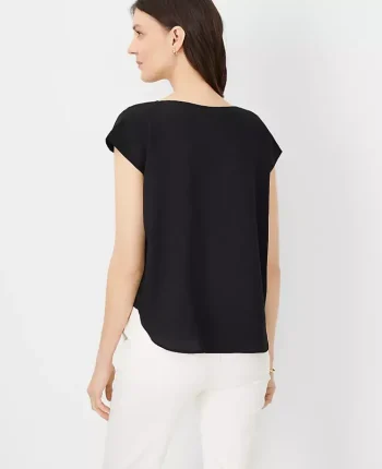 Ann Taylor Tops And Blouses|Boatneck Top Black