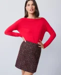 Ann Taylor Sweaters|All Sweaters|Boatneck Wedge Sweater Iconic Red