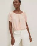 Ann Taylor Tops And Blouses|Bubble Hem Top Ceramic Pink