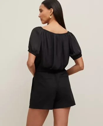 Ann Taylor Tops And Blouses|Bubble Hem Top Black