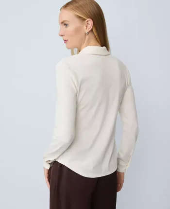Ann Taylor Tops And Blouses|Button Down Shirt Winter White