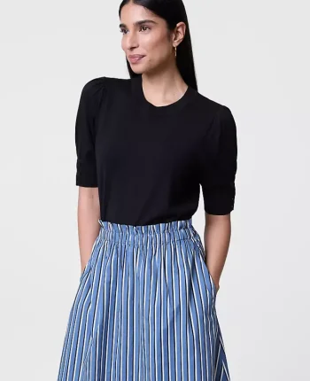 Ann Taylor Sweaters|All Sweaters|Button Sweater Tee Black