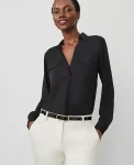 Ann Taylor Tops And Blouses|Camp Shirt Black