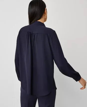 Ann Taylor Tops And Blouses|Camp Shirt Night Sky