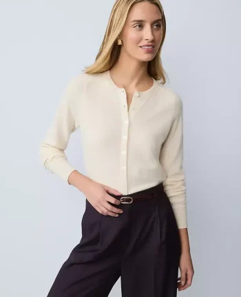 Ann Taylor Cashmere|Sweaters|Cashmere Ann Cardigan Pale Ivory