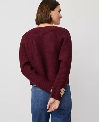 Ann Taylor Sweaters|All Sweaters|Cashmere Dolman Sweater Rich Cranberry