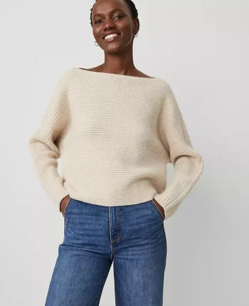 Ann Taylor Sweaters|All Sweaters|Cashmere Dolman Sweater Pale Oat Heather