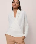 Ann Taylor Cashmere|Sweaters|Cashmere Shawl Collar Sweater Pale Ivory