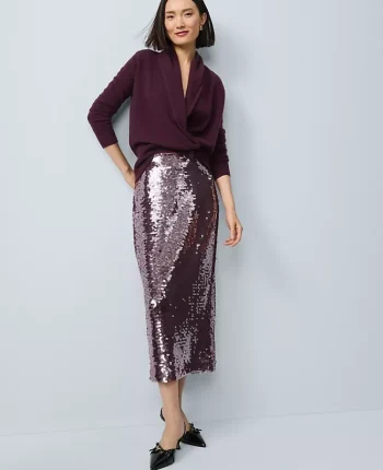 Ann Taylor Cashmere|Sweaters|Cashmere Shawl Collar Sweater Deep Cabernet