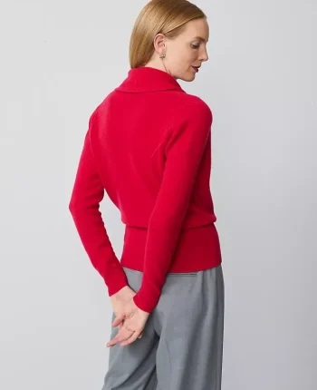 Ann Taylor Cashmere|Sweaters|Cashmere Shawl Collar Sweater Sweet Cherry