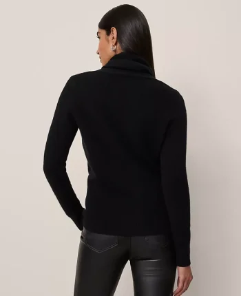 Ann Taylor Cashmere Sweaters|Cashmere Shawl Collar Sweater Black