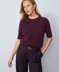 Ann Taylor Cashmere|Sweaters|Cashmere Sweater Tee Deep Cabernet