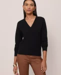 Ann Taylor Cashmere|Sweaters|Cashmere V-Neck Sweater Black