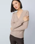 Ann Taylor Cashmere|Sweaters|Cashmere V-Neck Sweater Mushroom Melange