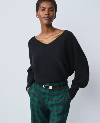Ann Taylor Cashmere|Sweaters|Cashmere V-Neck Sweater Black