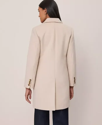 Ann Taylor Jackets And Blazers|Chesterfield Coat Pale Sandalwood