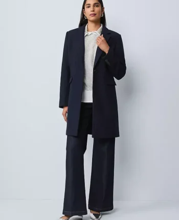 Ann Taylor Jackets And Blazers|Chesterfield Coat Night Sky