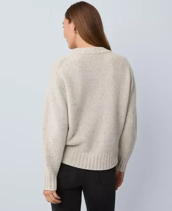Ann Taylor Cashmere|Sweaters|Chunky Cashmere Sweater Light Grey