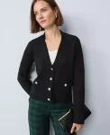 Ann Taylor Sweaters|All Sweaters|Collared Sweater Jacket Black