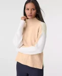 Ann Taylor Sweaters|All Sweaters|Colorblock Mock Neck Sweater Camel Multi