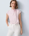 Ann Taylor Tops And Blouses|Cowl Neck Popover Faint Lilac
