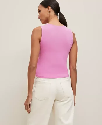 Ann Taylor Tops And Blouses|Crew Neck Shell Pink Orchid