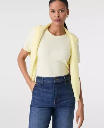 Ann Taylor Tops And Blouses|Crew Neck Tee Tender Yellow