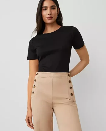 Ann Taylor Tops And Blouses|Crew Neck Tee Black