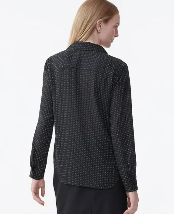 Ann Taylor Tops And Blouses|Dotted Camp Shirt Black