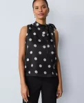 Ann Taylor Tops And Blouses|Dotted Tie Neck Halter Top Black
