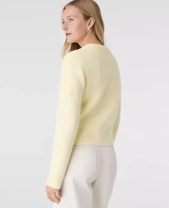 Ann Taylor Sweaters|All Sweaters|Double Breasted Sweater Jacket Tender Yellow