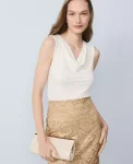 Ann Taylor Tops And Blouses|Draped Cowl Neck Top Winter White