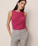 Ann Taylor Tops And Blouses|Draped Sleeveless Top Berry Splash