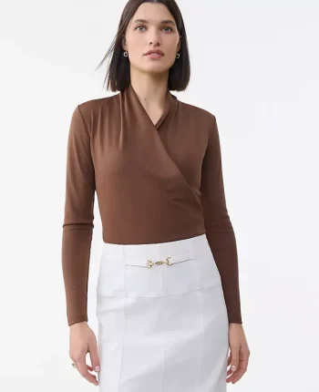 Ann Taylor Tops And Blouses|Draped Wrap Blouse French Press