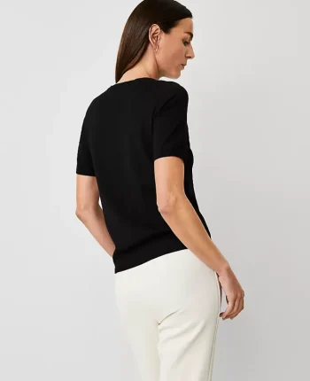 Ann Taylor Sweaters|All Sweaters|Easy Sweater Tee Black