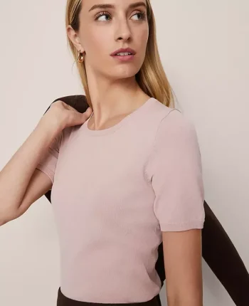 Ann Taylor Sweaters|All Sweaters|Easy Sweater Tee Pale Mauve