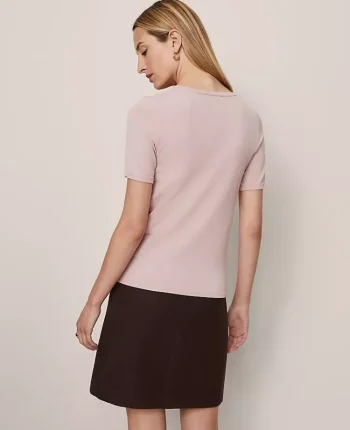 Ann Taylor Sweaters|All Sweaters|Easy Sweater Tee Pale Mauve