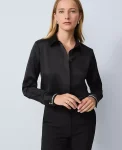 Ann Taylor Tops And Blouses|Embellished Cuff Essential Shirt Black