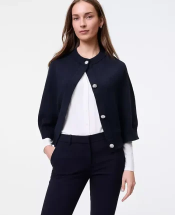 Ann Taylor Sweaters|All Sweaters|Embellished Poncho Night Sky