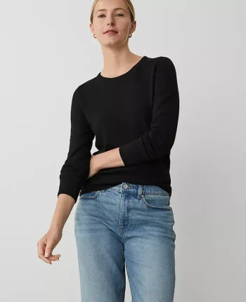 Ann Taylor Sweaters|All Sweaters|Essential Crew Neck Sweater Black