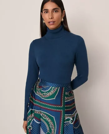 Ann Taylor Sweaters|All Sweaters|Essential Turtleneck Sweater Moonlit Backdrop