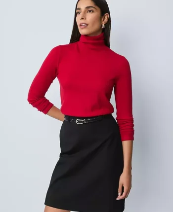 Ann Taylor Sweaters|All Sweaters|Essential Turtleneck Sweater Jewel Red