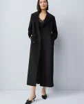 Ann Taylor Jackets And Blazers|Fitted Double Breasted Long Coat Black