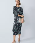 Ann Taylor Skirts|Sweaters|Floral Jacquard Sweater Skirt Night Sky