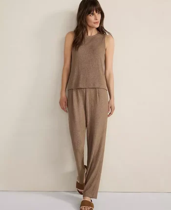 Ann Taylor All Weekend|Haven Well Within Brushed Rib Knit Tank Driftwood